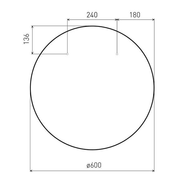 Дзеркало для ванної кімнати VOLLE 16-06-905, чорний 67782 фото