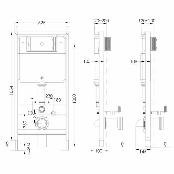 Інсталяція для унітаза з сенсорною кнопкою VOLLE MASTER SENSOR 2220.010305, білий 93021 фото