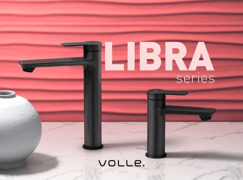 Змішувач для умивальника VOLLE LIBRA 1521.010204, чорний 81716 фото