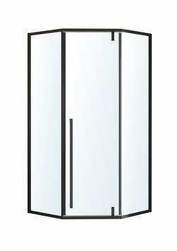 Душова кабіна п'ятикутна 90х90 VOLLE MORA 1037.145504, черный матовый 86234 фото
