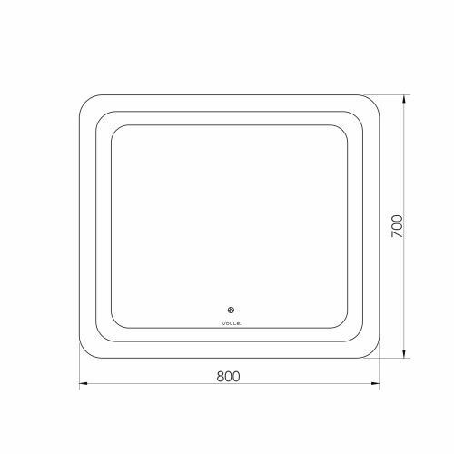 Дзеркало для ванної кімнати VOLLE LUNA TANGA 80x70 1648.52128700 89089 фото