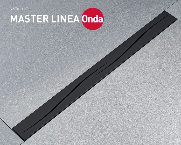 Душовий трап лінійний VOLLE MASTER LINEA 600 мм 9046.210104, чорний 83302 фото